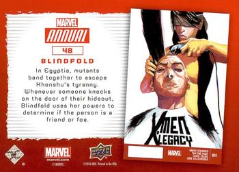 2016 Upper Deck Marvel Annual #48 Blindfold Back