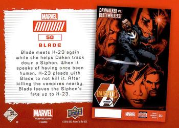 2016 Upper Deck Marvel Annual #50 Blade Back