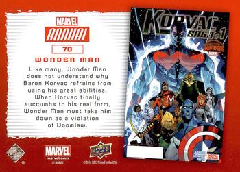 2016 Upper Deck Marvel Annual #70 Wonder Man Back