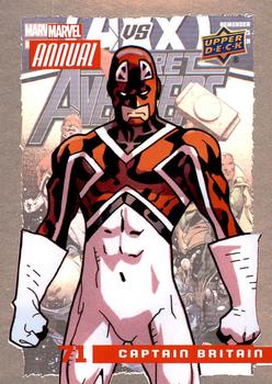 2016 Upper Deck Marvel Annual #71 Captain Britain Front