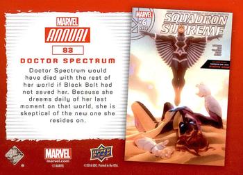 2016 Upper Deck Marvel Annual #83 Doctor Spectrum Back