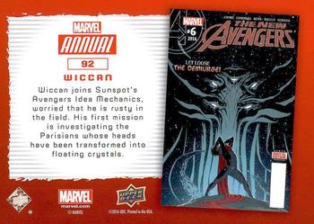 2016 Upper Deck Marvel Annual #92 Wiccan Back