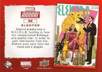 2016 Upper Deck Marvel Annual #96 Elektra Back