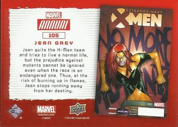 2016 Upper Deck Marvel Annual #105 Jean Grey Back