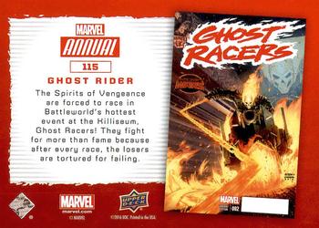 2016 Upper Deck Marvel Annual #115 Ghost Rider Back