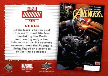 2016 Upper Deck Marvel Annual #116 Cable Back