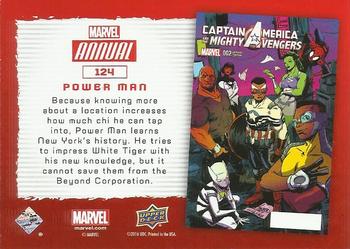 2016 Upper Deck Marvel Annual #124 Power Man Back