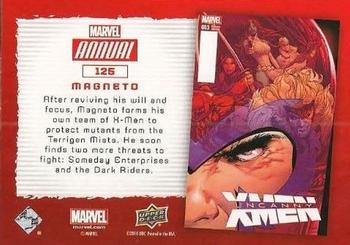 2016 Upper Deck Marvel Annual #125 Magneto Back