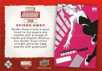 2016 Upper Deck Marvel Annual #142 Spider-Gwen Back