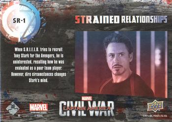 2016 Upper Deck Captain America Civil War - Strained Relationships #SR-1 Avengers Back