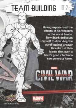 2016 Upper Deck Captain America Civil War - Team Building #BT-2 Iron Man Back