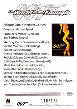 2016 Rittenhouse James Bond 007 Classics - Gold #1 Credits Back