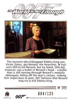 2016 Rittenhouse James Bond 007 Classics - Gold #17 The terrorist who kidnapped Elektra Back