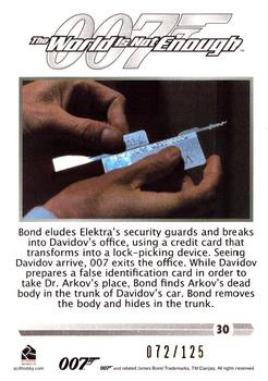 2016 Rittenhouse James Bond 007 Classics - Gold #30 Bond eludes Elektra's security Back