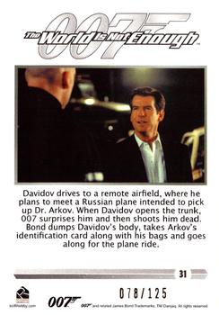 2016 Rittenhouse James Bond 007 Classics - Gold #31 Davidov drives to a remote airfield Back