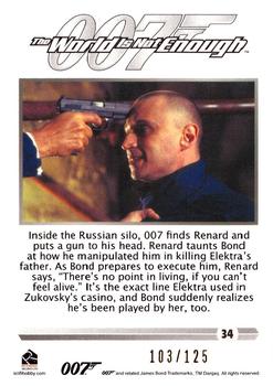 2016 Rittenhouse James Bond 007 Classics - Gold #34 Inside the Russian silo, 007 Back