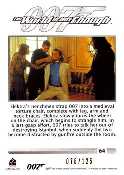 2016 Rittenhouse James Bond 007 Classics - Gold #64 Elektra's henchmen strap 007 Back