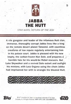 2016 Topps Star Wars Card Trader - Blue #9 Jabba The Hutt Back