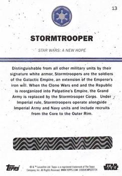 2016 Topps Star Wars Card Trader - Blue #13 Stormtrooper Back