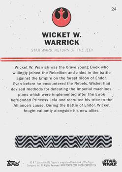 2016 Topps Star Wars Card Trader - Blue #24 Wicket W. Warrick Back