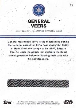 2016 Topps Star Wars Card Trader - Blue #29 General Veers Back