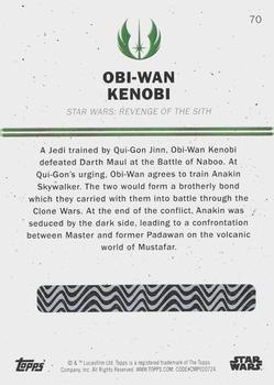 2016 Topps Star Wars Card Trader - Blue #70 Obi-Wan Kenobi Back