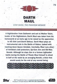 2016 Topps Star Wars Card Trader - Blue #79 Darth Maul Back