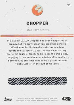 2016 Topps Star Wars Card Trader - Blue #91 Chopper Back