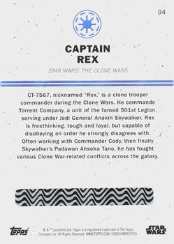 2016 Topps Star Wars Card Trader - Blue #94 Captain Rex Back