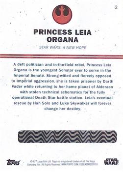 2016 Topps Star Wars Card Trader - Red #2 Princess Leia Organa Back