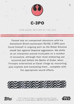 2016 Topps Star Wars Card Trader - Red #5 C-3PO Back