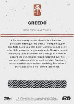 2016 Topps Star Wars Card Trader - Red #21 Greedo Back