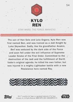 2016 Topps Star Wars Card Trader - Red #54 Kylo Ren Back