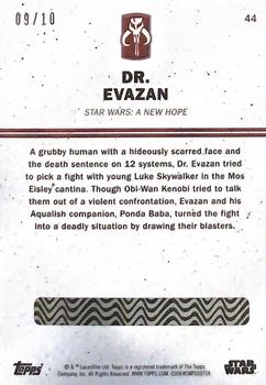 2016 Topps Star Wars Card Trader - Battle Damaged #44 Dr. Evazan Back