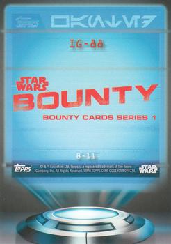 2016 Topps Star Wars Card Trader - Bounty #B-11 IG-88 Back
