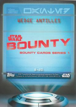 2016 Topps Star Wars Card Trader - Bounty #B-20 Wedge Antilles Back