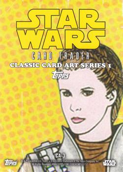 2016 Topps Star Wars Card Trader - Classic Artwork #CA-3 Princess Leia Back
