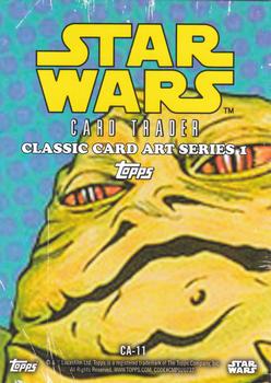 2016 Topps Star Wars Card Trader - Classic Artwork #CA-11 Jabba the Hutt Back