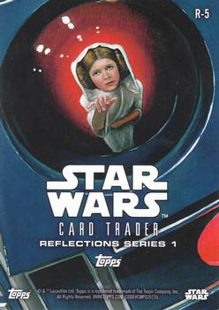 2016 Topps Star Wars Card Trader - Reflections #R-5 R2-D2 / Princess Leia Back
