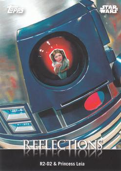 2016 Topps Star Wars Card Trader - Reflections #R-5 R2-D2 / Princess Leia Front