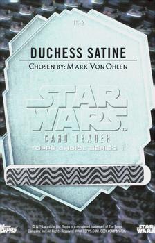 2016 Topps Star Wars Card Trader - Topps Choice #TC-2 Duchess Satine Back
