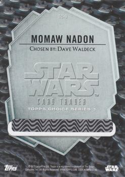 2016 Topps Star Wars Card Trader - Topps Choice #TC-9 Momaw Nadon Back