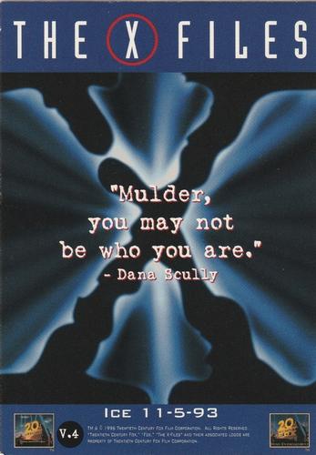 1996 X-Files Video Cards #v.4 Ice Back