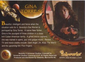 2005 Inkworks Serenity - Autographs #A2 Gina Torres Back