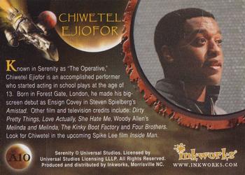 2005 Inkworks Serenity - Autographs #A10 Chiwetel Ejiofor Back