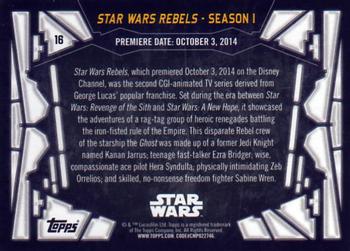 2017 Topps Star Wars 40th Anniversary #16 Star Wars Rebels - Season 1 Back