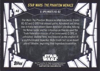 2017 Topps Star Wars 40th Anniversary #42 C-3PO Meets R2-D2 Back