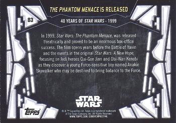 2017 Topps Star Wars 40th Anniversary #83 The Phantom Menace is Released Back