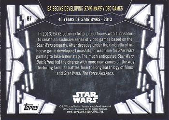 2017 Topps Star Wars 40th Anniversary #97 EA begins Developing Star Wars Video Games Back