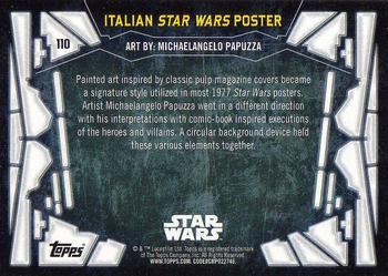 2017 Topps Star Wars 40th Anniversary #110 Italian Star Wars Poster Back